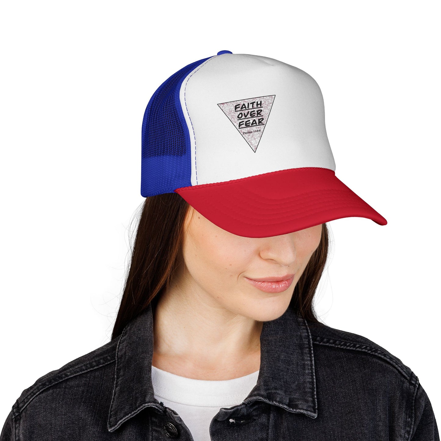 Faith Over Fear Trucker Cap — Inspirational Mesh Baseball Hat