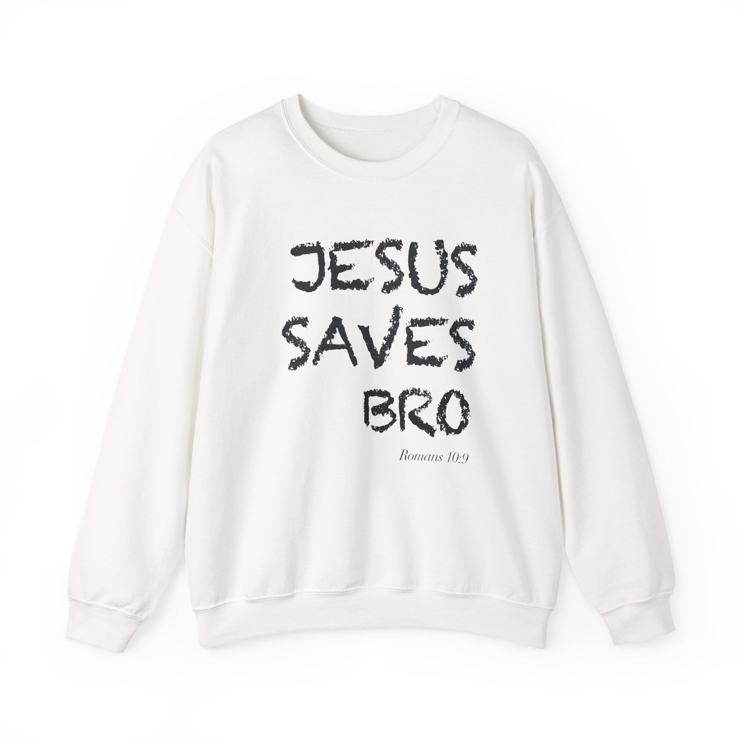 Jesus Saves Bro Sweatshirt - Casual Christian Graphic Crewneck