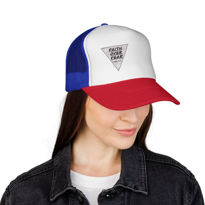 Faith Over Fear Trucker Cap — Inspirational Mesh Baseball Hat