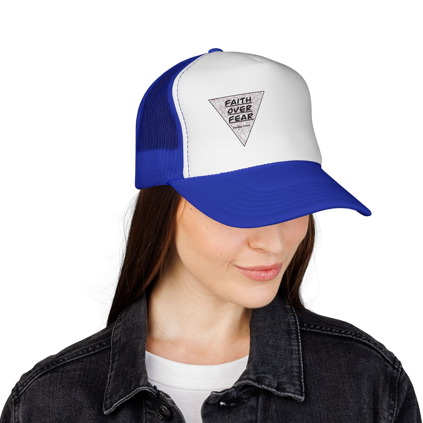 Faith Over Fear Trucker Cap — Inspirational Mesh Baseball Hat
