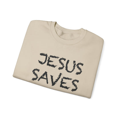 Jesus Saves Bro Sweatshirt - Casual Christian Graphic Crewneck