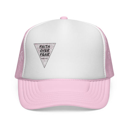 Faith Over Fear Trucker Cap — Inspirational Mesh Baseball Hat