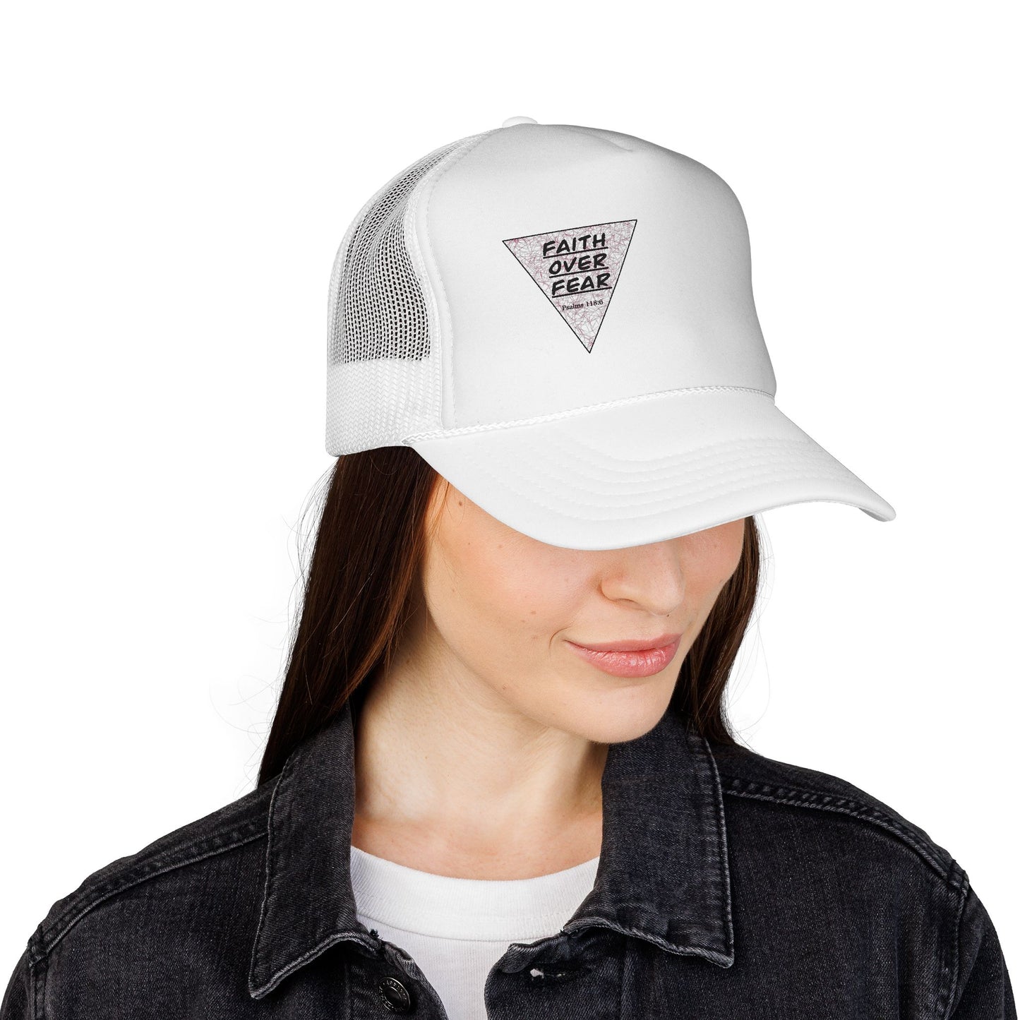 Faith Over Fear Trucker Cap — Inspirational Mesh Baseball Hat