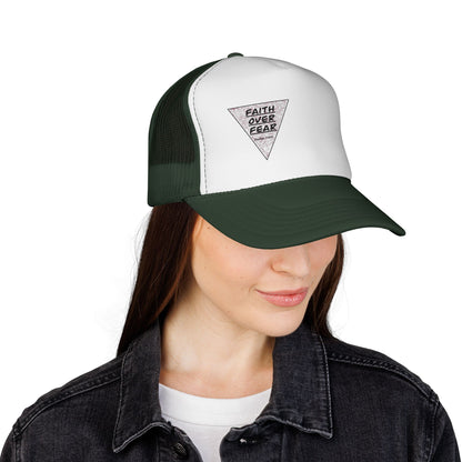 Faith Over Fear Trucker Cap — Inspirational Mesh Baseball Hat