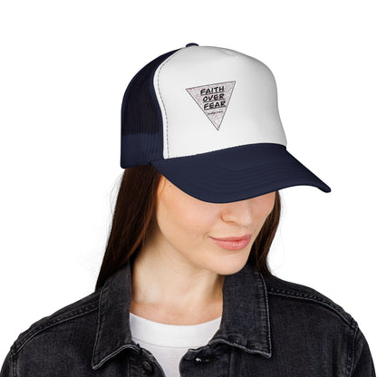 Faith Over Fear Trucker Cap — Inspirational Mesh Baseball Hat