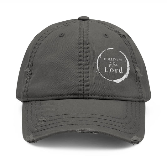 Holiness to the Lord Distressed Dad Hat — Embroidered Faith Baseball Cap